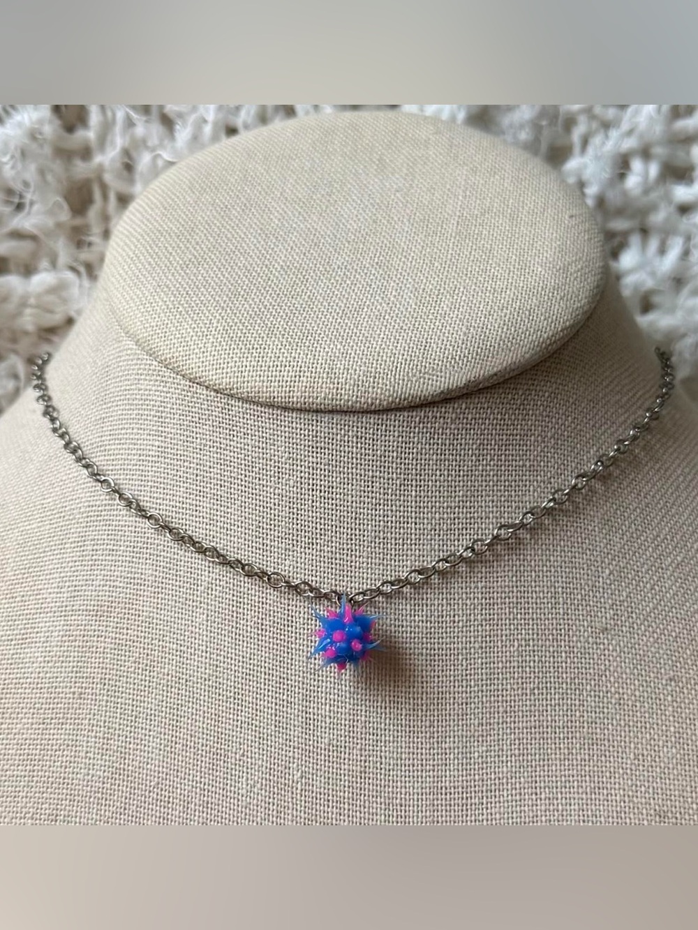 2000s spiked ball charm choker